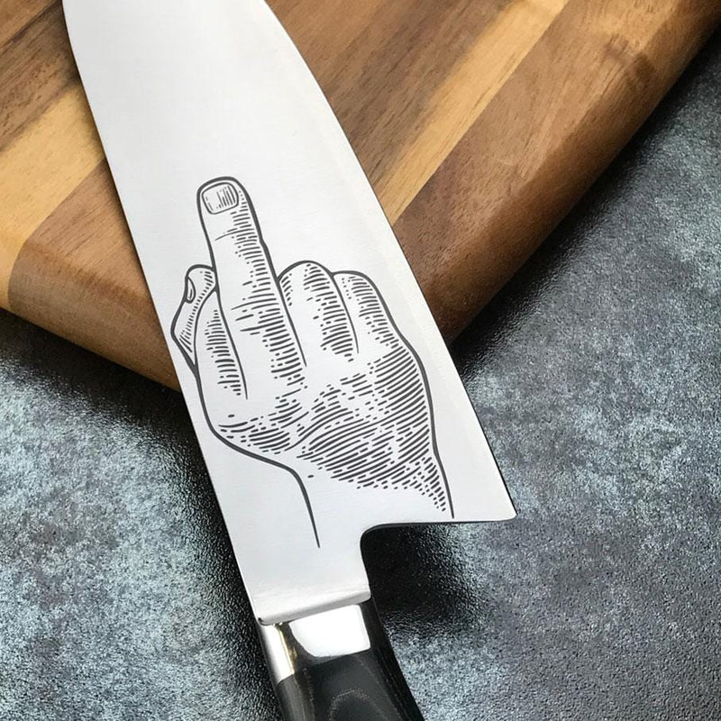 DAMASCUS Bowie Chef® Engraved Series – Mattia Borrani Cutlery